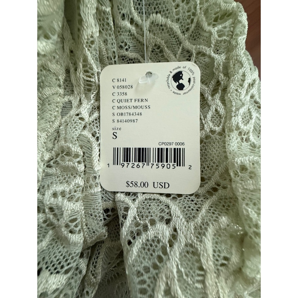Intimately Free People In My Head Green Moss Lace Bodysuit Womens size Small NWT - Picture 9 of 11